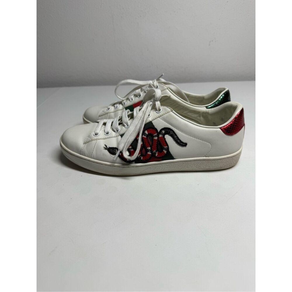 Gucci Ace Embroidered Snake Sneakers Size 42 EU/ 9 US Men’s 10,5 Women’s - Picture 6 of 16